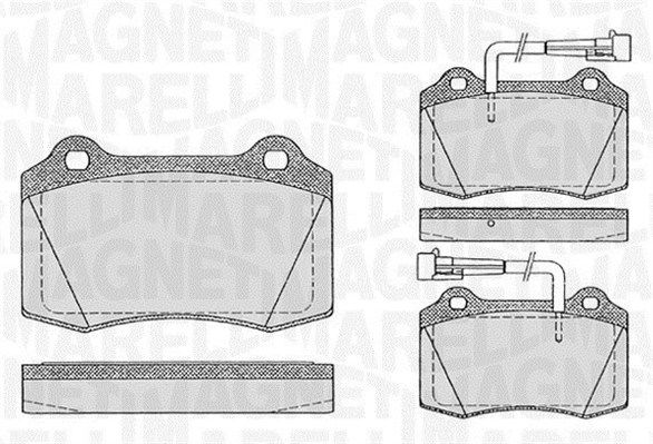 MAGNETI MARELLI Комплект тормозных колодок, дисковый тормоз 363916060107